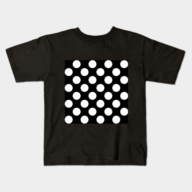 White polka dots Kids T-Shirt by designInk